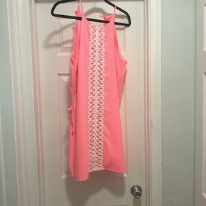 Pink and white Lily romper